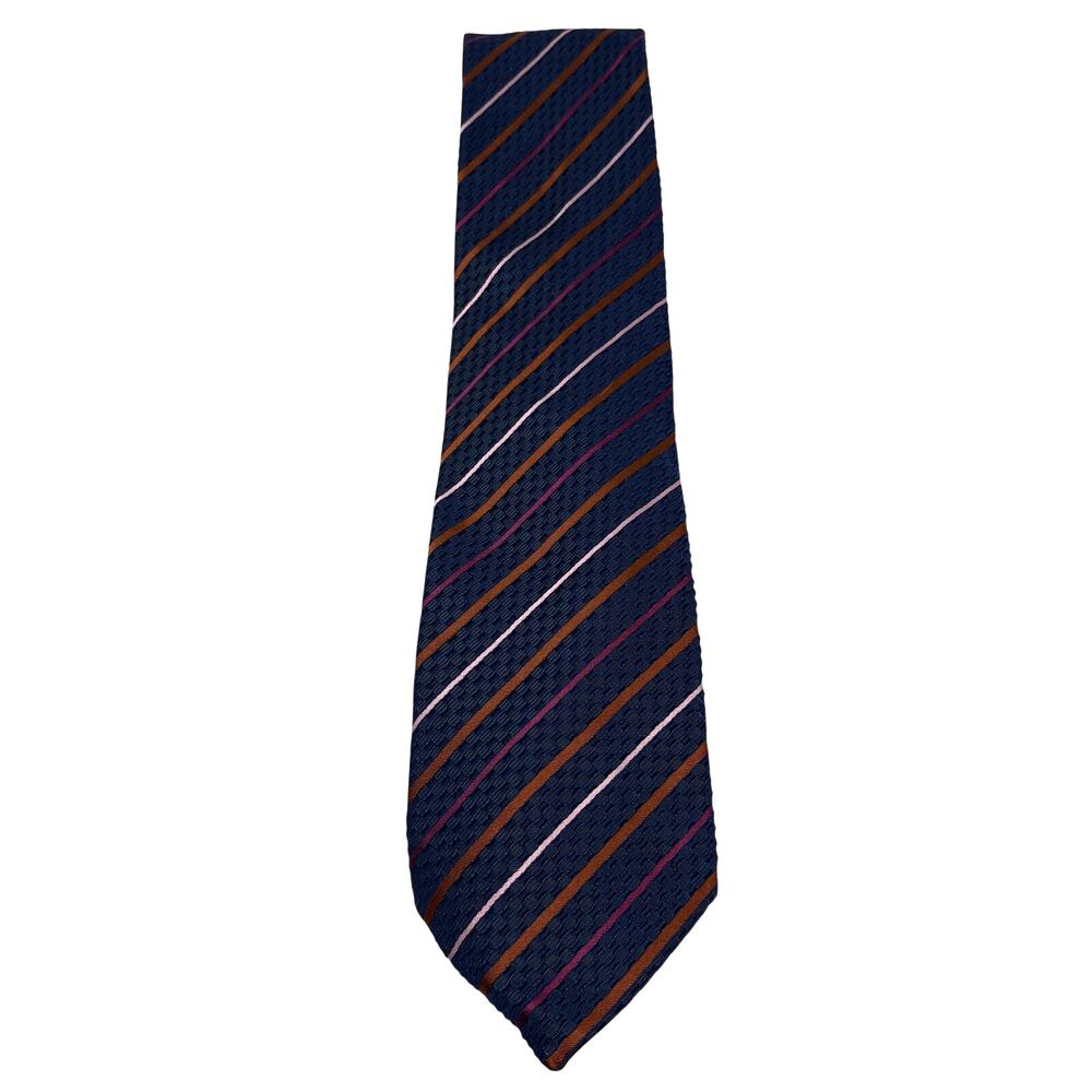Canali 100% Silk Tie Italy Designer Luxury Stripe Classic Suit Formal Heritage